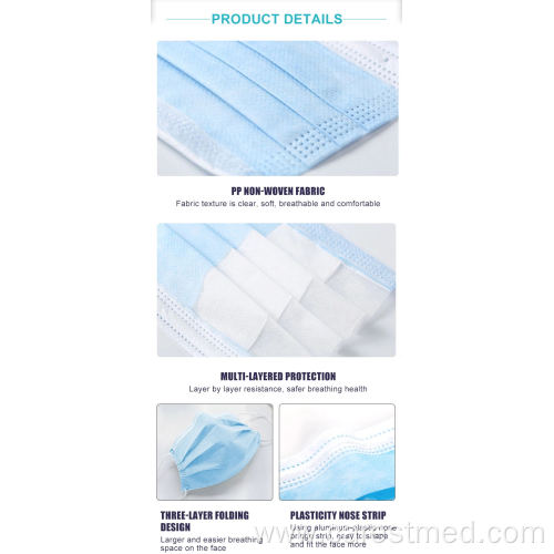 Hot sale supermarket  package 10pcs/bag  non woven face mask